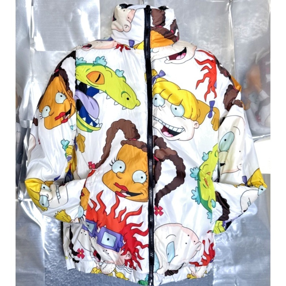 The Rugrats Members Only Nickelodeon  Puffer Jacket Reversible Coat SZ Small Y2K